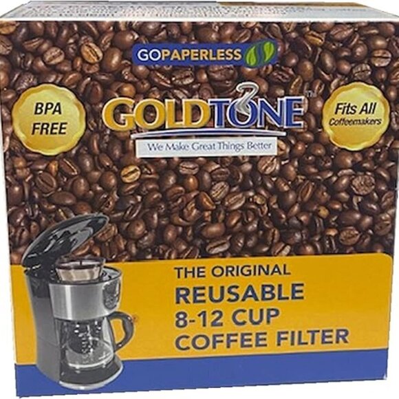 GOLDTONE Reusable 8-12 Cup Coffee Filter Flat-Bottom Basket fits Proctor Silex - Picture 4 of 4